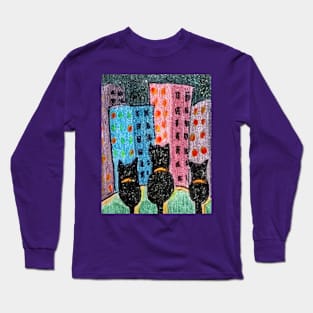 Fluffy the cat and her sisters Long Sleeve T-Shirt